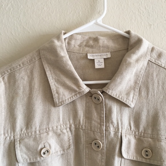 Charter Club Beige Jacket - Picture 4 of 5